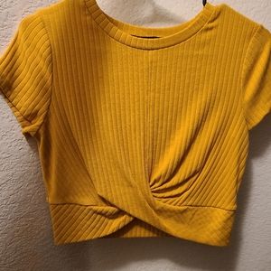 Mustard crop top